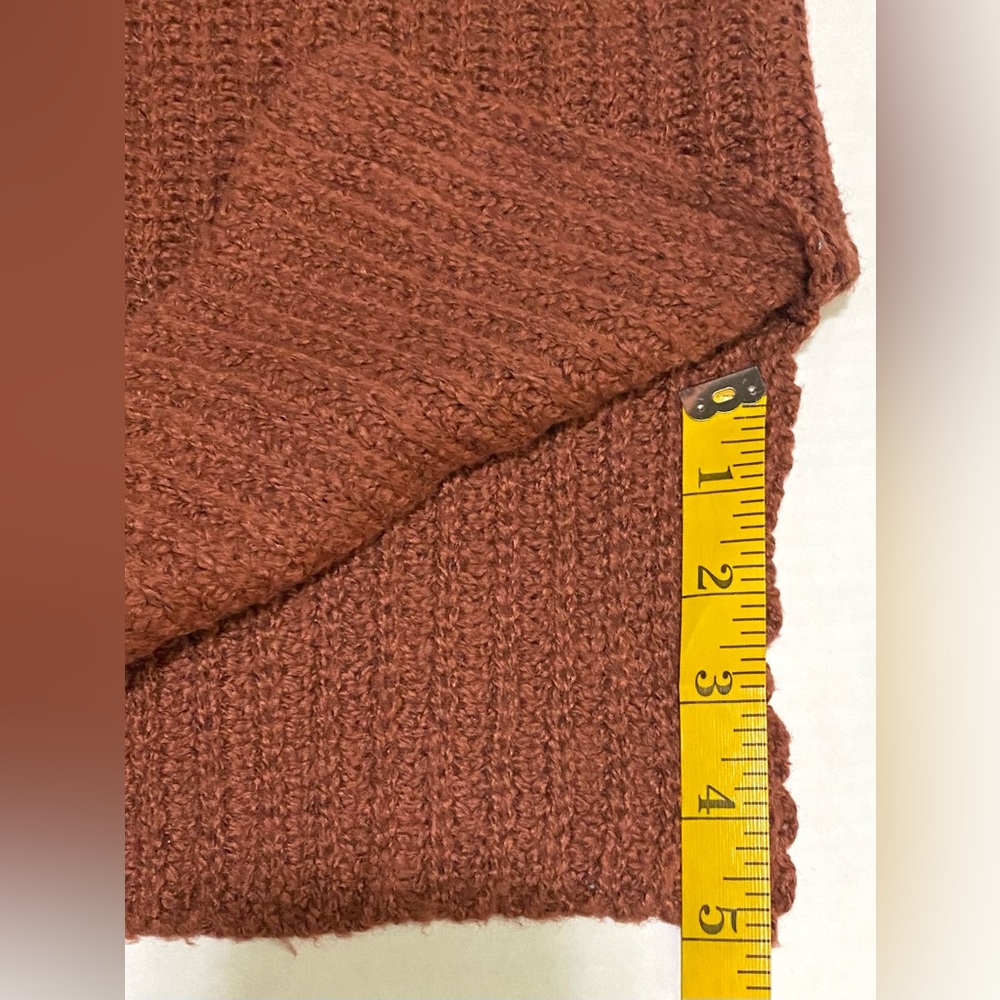 Glam Womens L Brown Sleeveless Sweater Boho Y2K Fall 90s Minimalism Streetwear - Picture 9 of 12